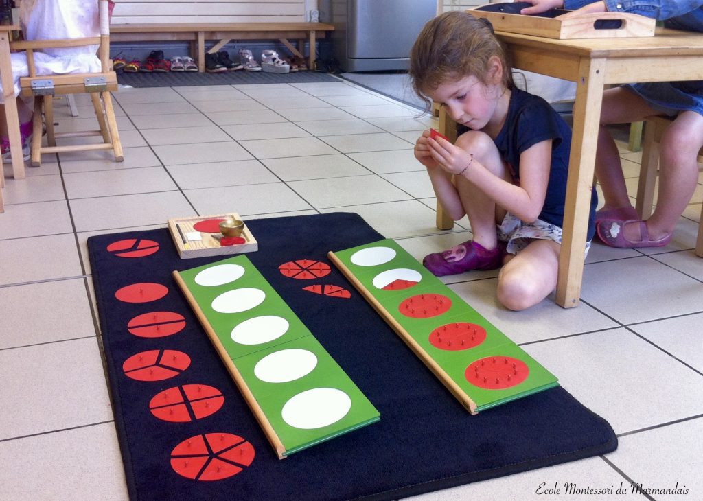 L'aire de mathématiques fractions